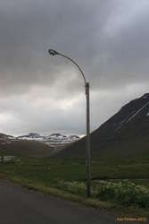 Spiffy old light poles in Hnífsdalur