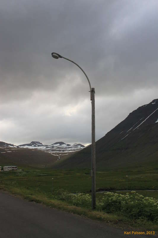Spiffy old light poles in Hnífsdalur