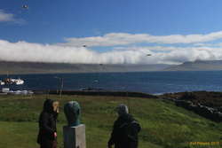 Kata, Bára, sculptures, birds and clouds