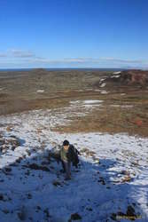 Arni climbing upwards