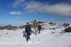 Maria, Árni and Ewelina on Trölladyngja