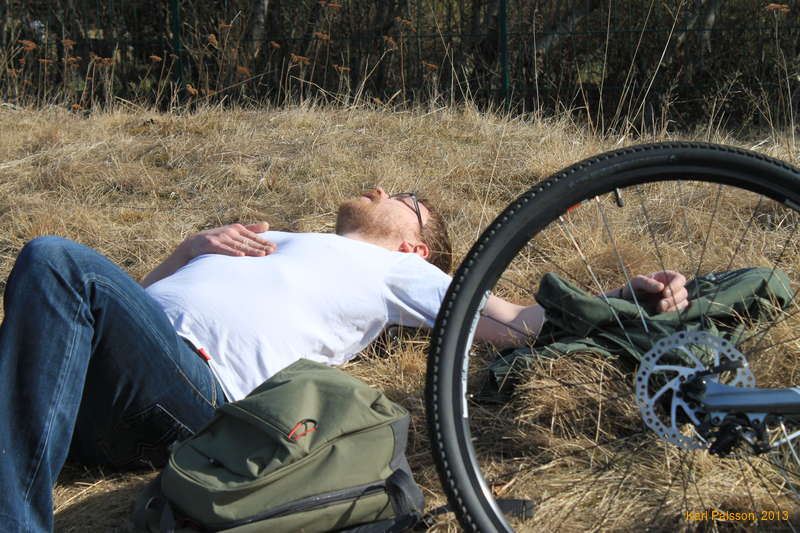 Tryggvi enjoying his new bike