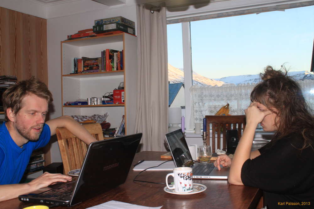 Bjöggi and Eija at home