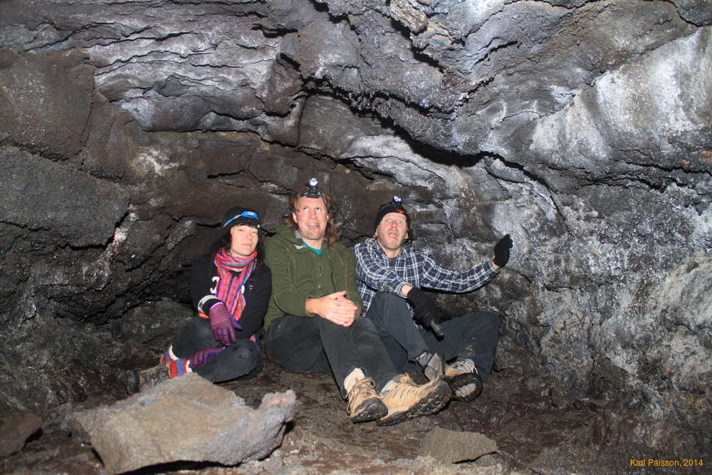 Ewelina, Karl and Bjöggi in Sængukonuhellir