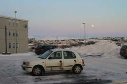 Beautiful evening, filthy car