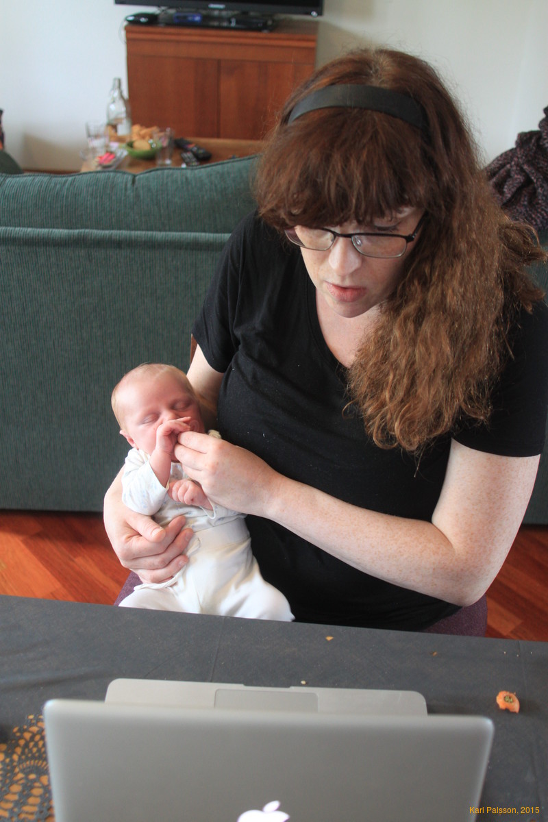 On skype with amma Bára