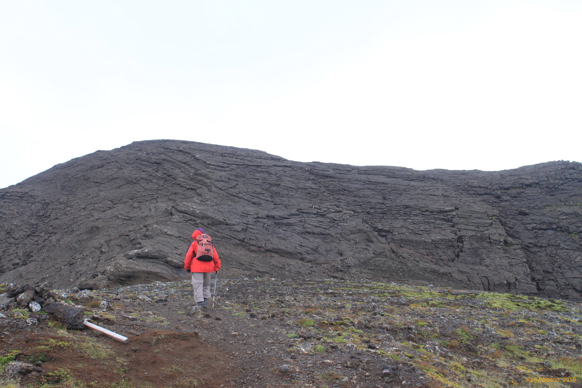 Mum heading up to the rocky section