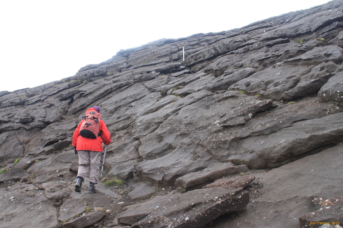 Mum on the upper rocky section