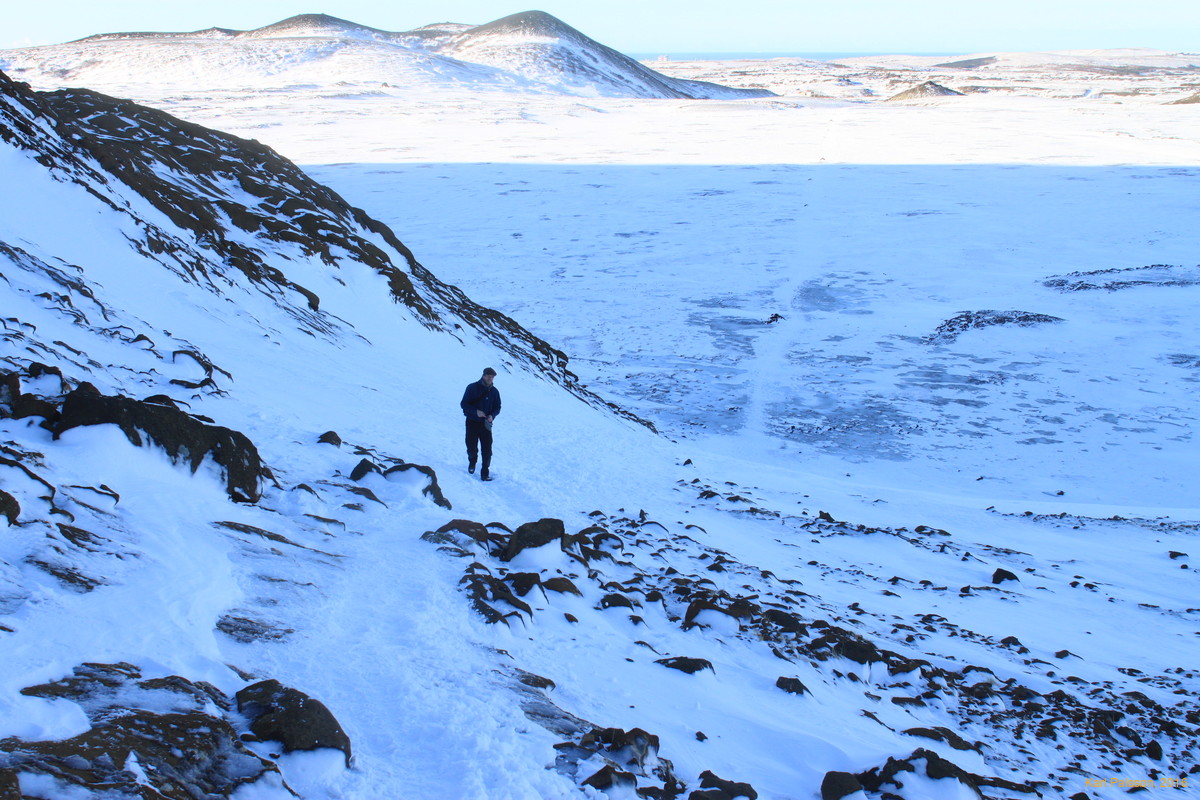 Bjöggi walking up the direct way