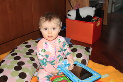 Checking out her cool outfit