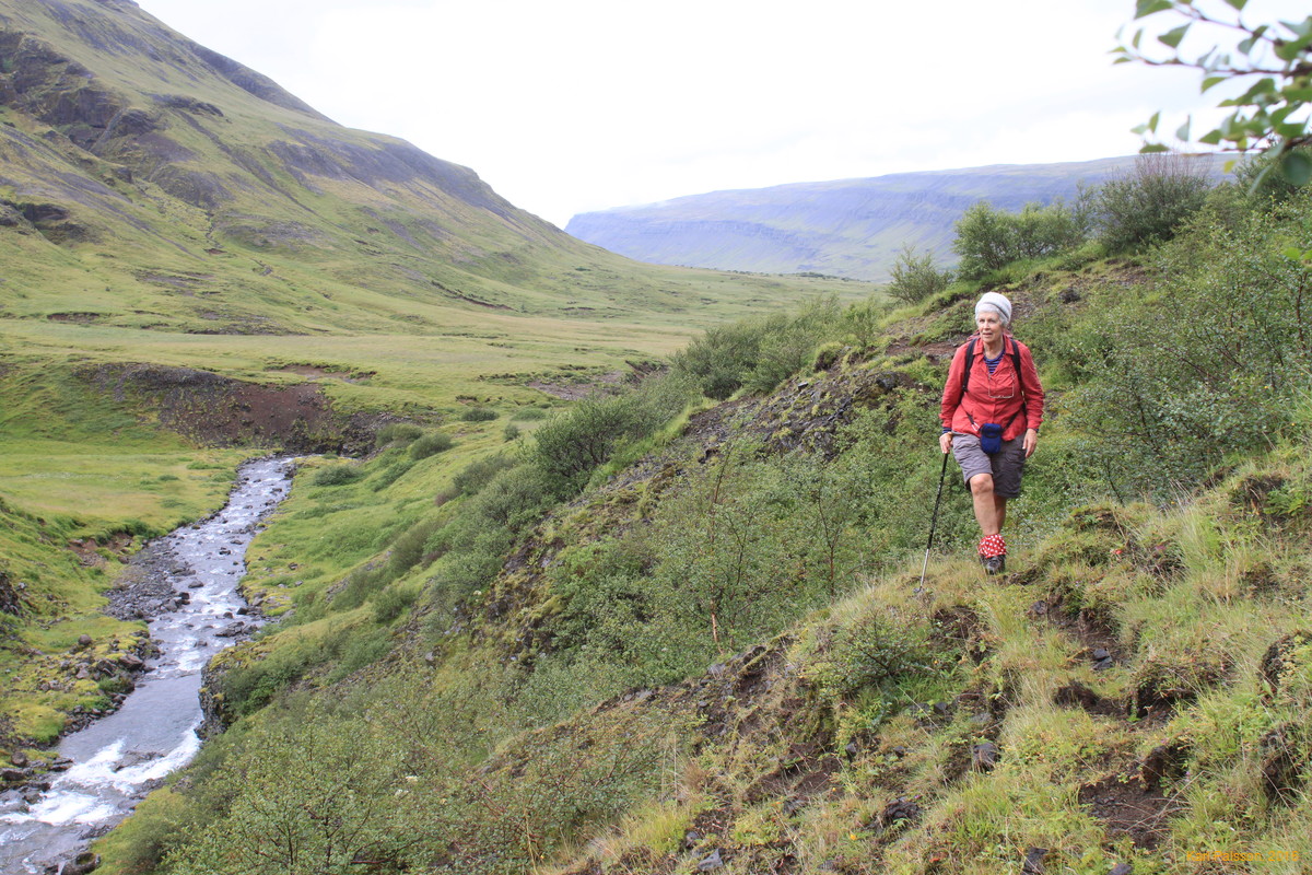 Mum coming up valley