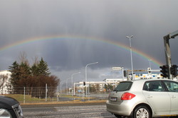 Rain and rainbow