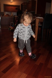 Walking in mum's shoes