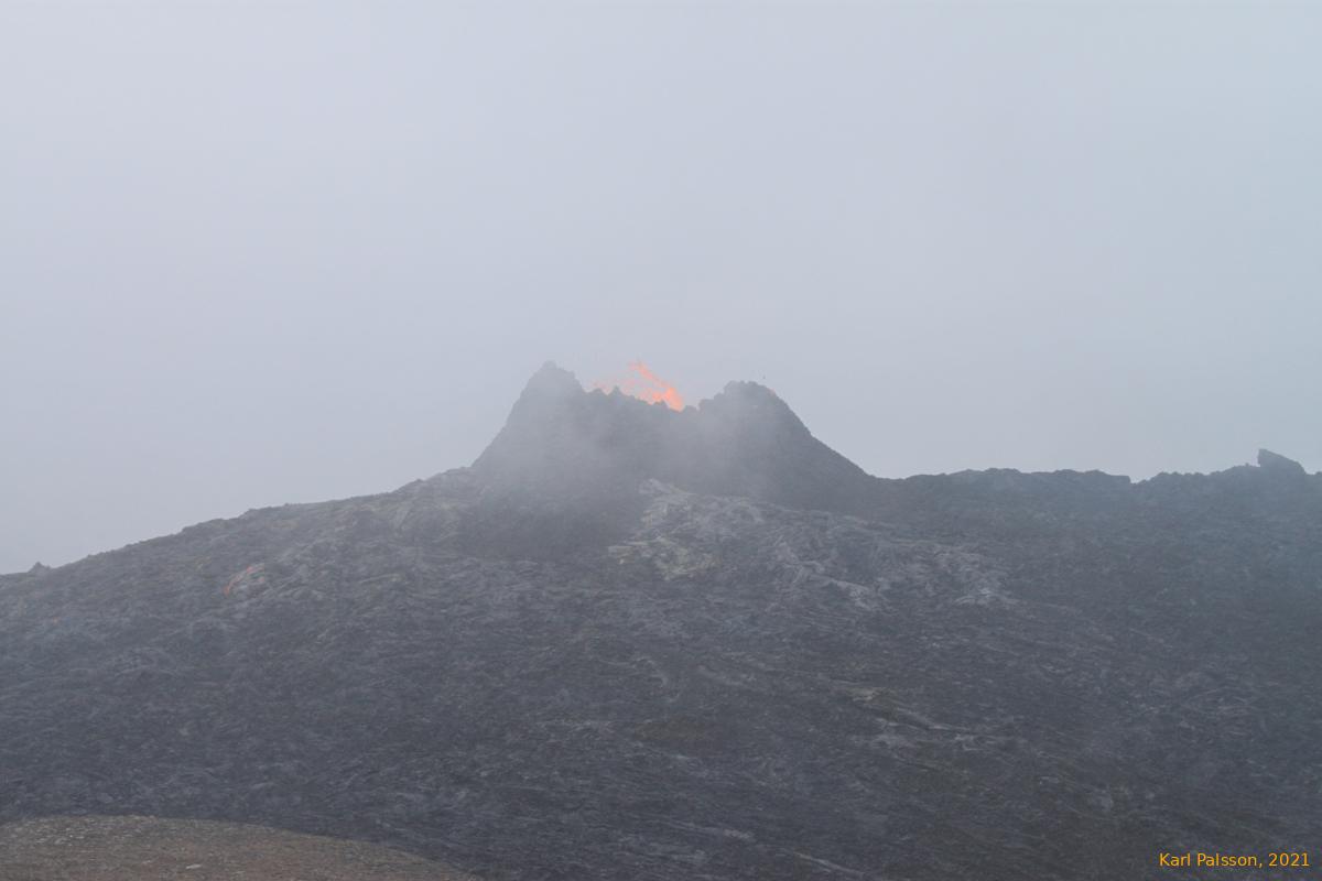 Crater 2 in the sleet