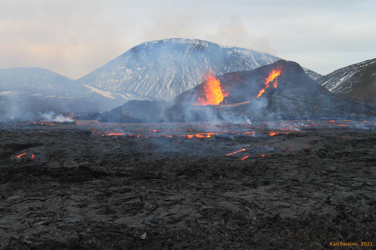 Across the top of the pool