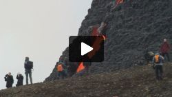 The lava cascade was pretty, but so hazardous