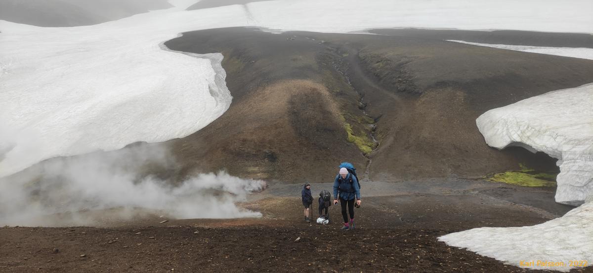 James heading up from the Oasis at Stórihver