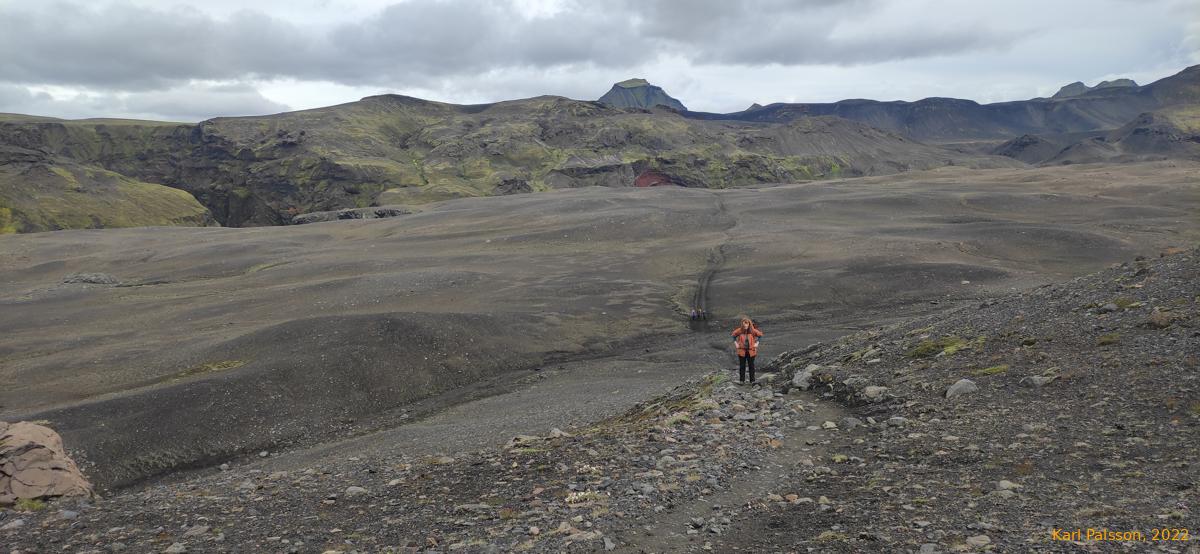 Kata heading south, with Hattfell in the background